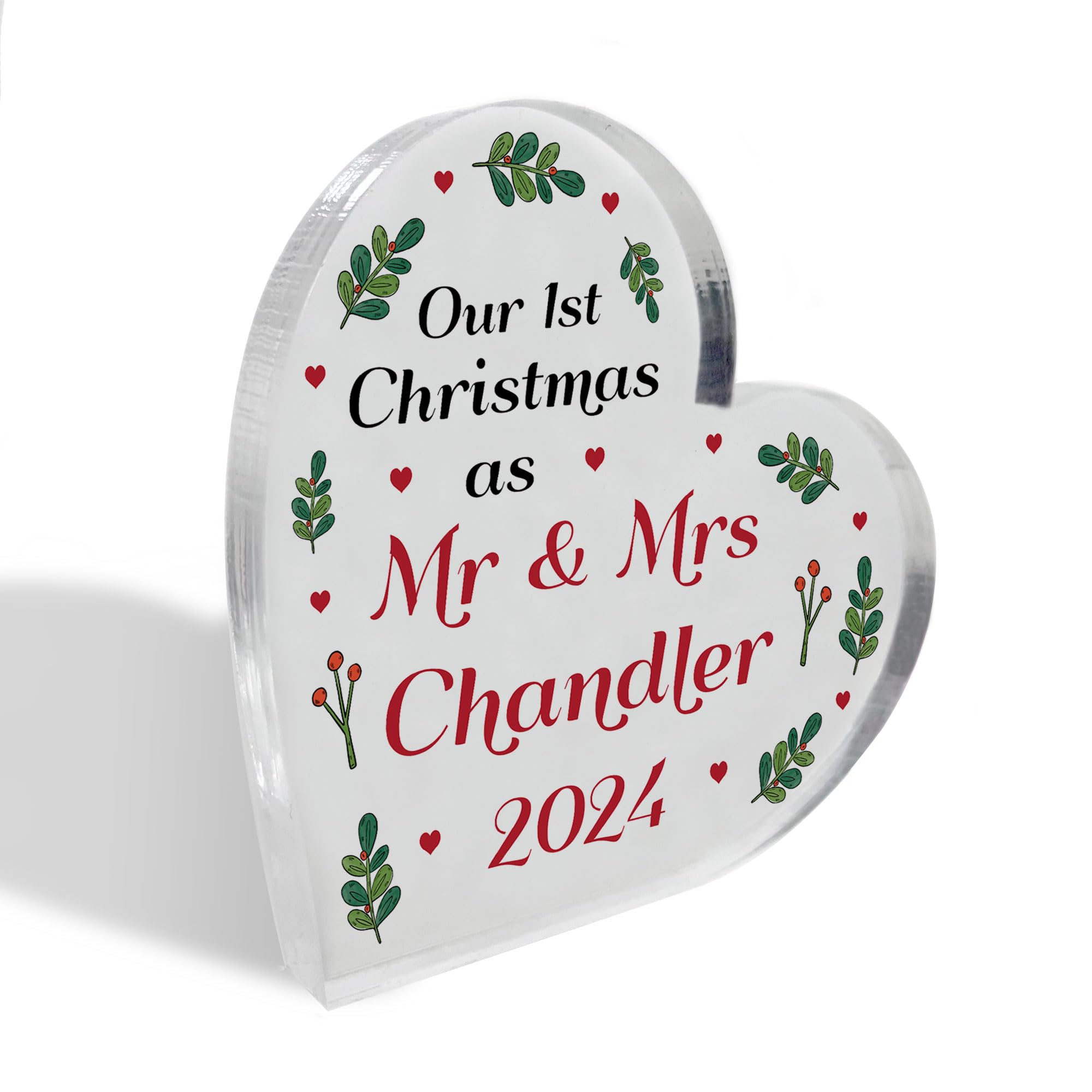 Red Ocean Our 1st Christmas As Mr And Mrs ANY SURNAME Personalised Christmas For Mr And Mrs Husband Gift Wife Gift Marriage Gift Wedding Gift For Couple Friendship Gift Keepsake