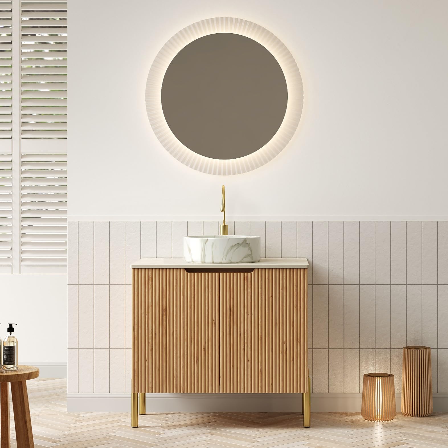 KEIKI 30 Inch Freestanding Bathroom Vanity with Sink