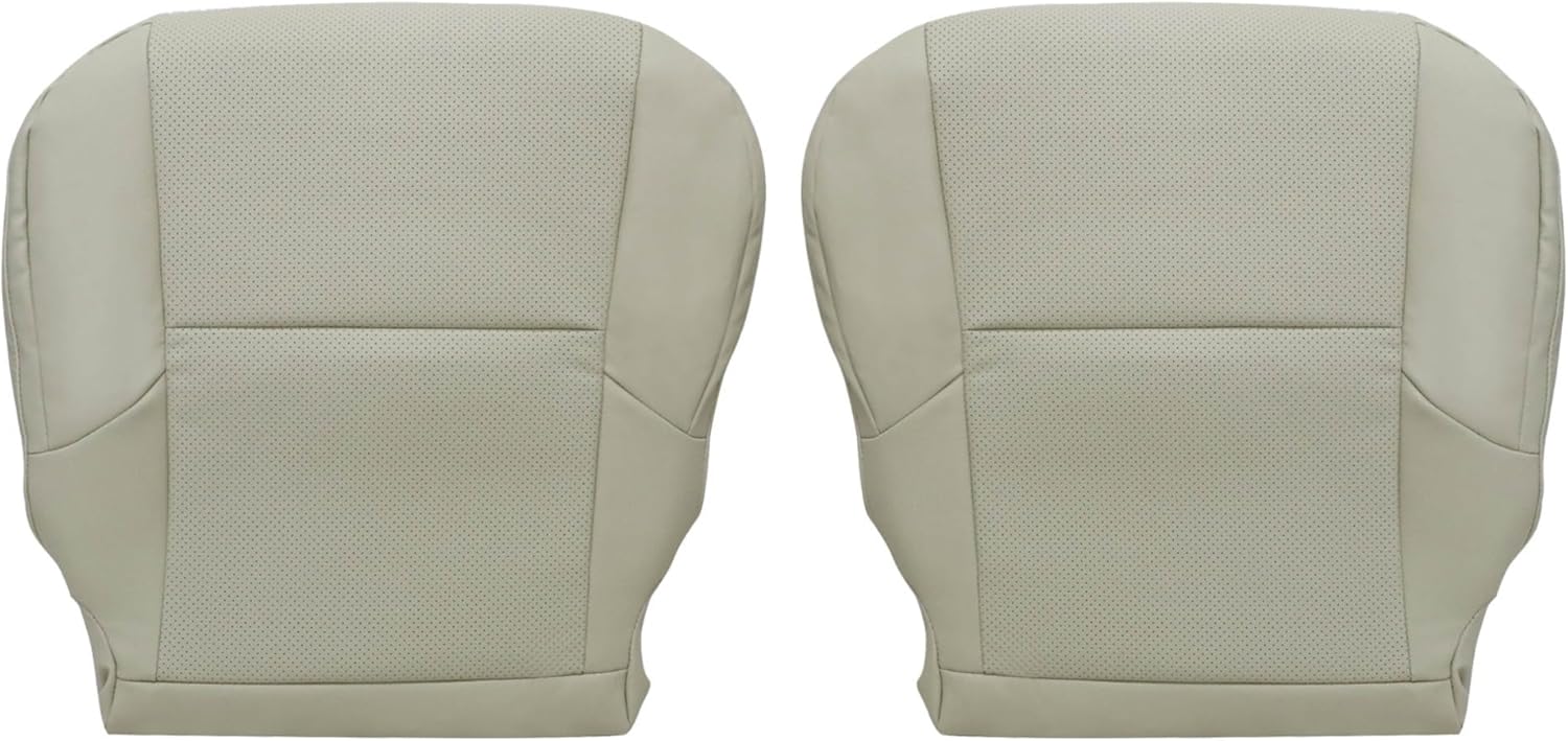 Driver & Passenger Bottom Leather Replacement Seat Covers Tan #LA00 or LB00 Compatible with Lexus GX460 2010 2011 2012 2013 2014 2015 2016 2017