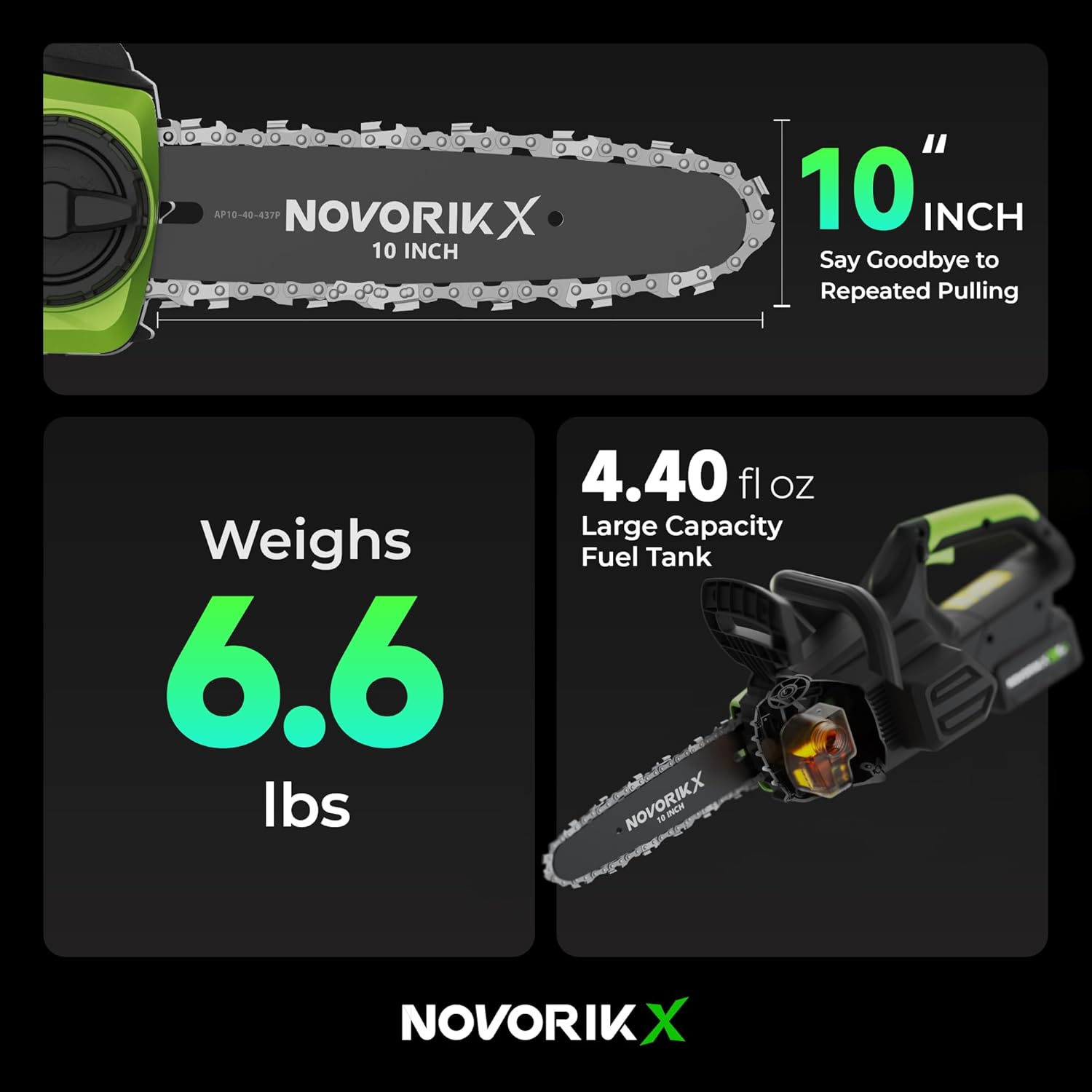 20V Cordless Chainsaw, 10-Inch Electric Chain Saw with 4.0Ah Battery & Charger, Auto Oiler, Tool-Free Chain Tension for Tree Trimming, Branch Cutting & Yard Work