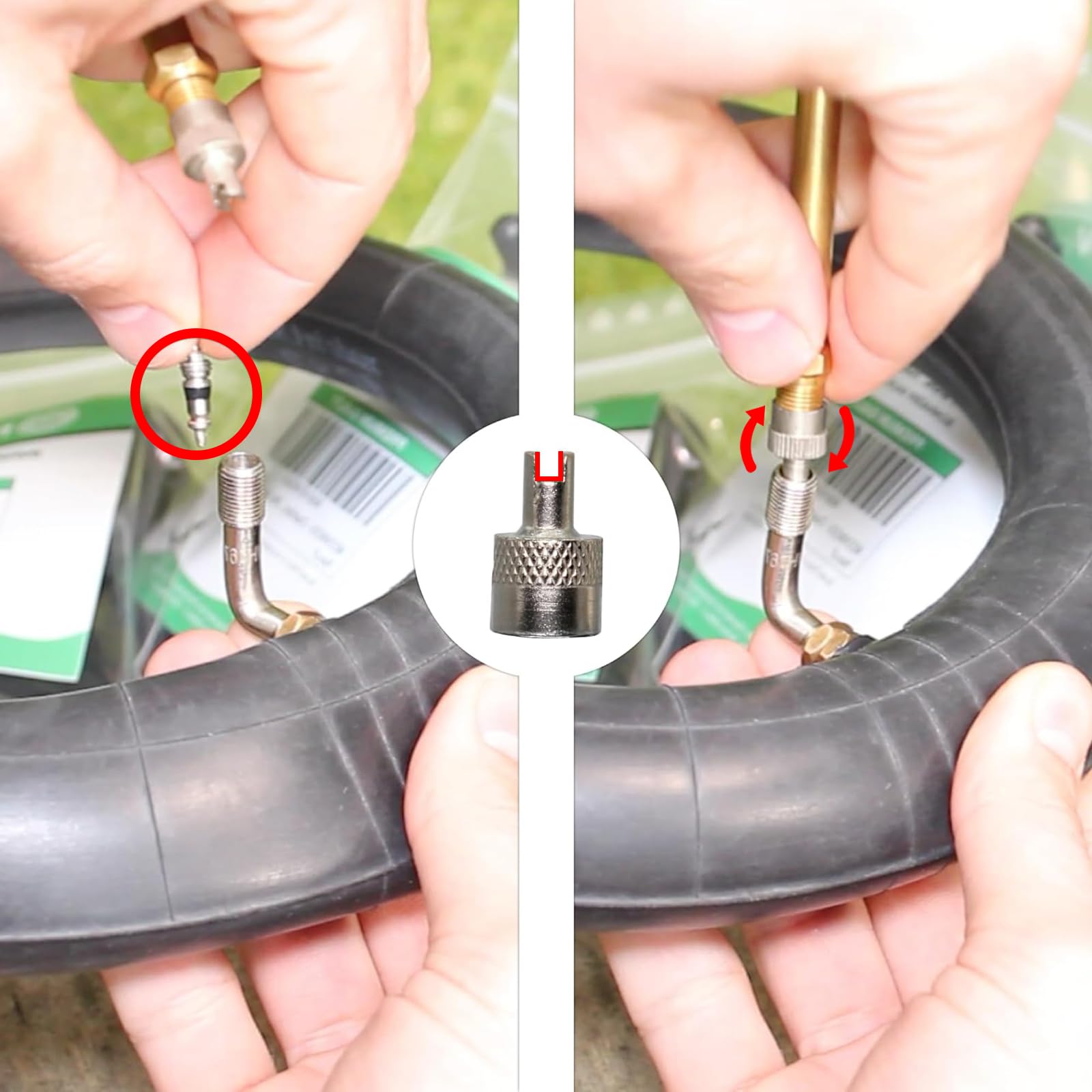 2 Pezzi Estensione della Valvola Anti-Ritorno da 10 cm con Smontaggio, Estensione della Valvola dell'aria per Pneumatici di Auto, Monopattini, Camion, Biciclette
