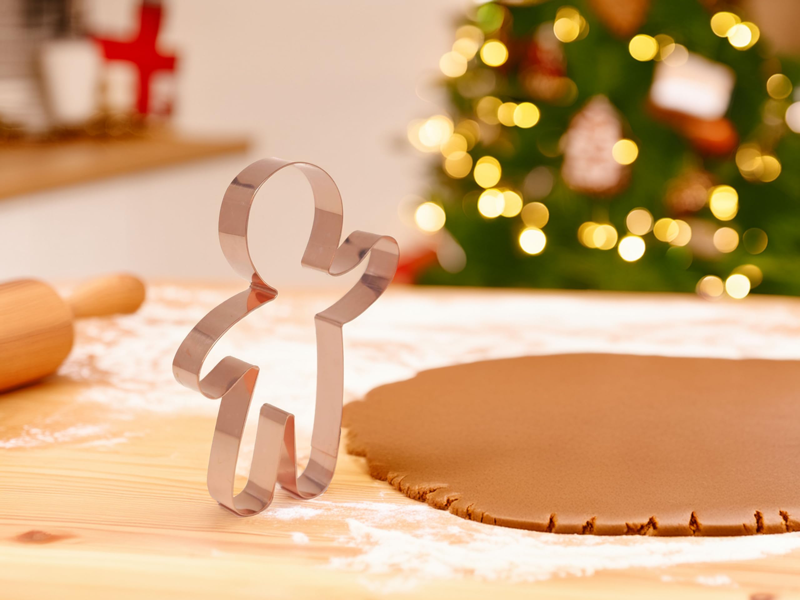 2016 jengibre Boy de el año cobre cortador de galletas de Navidad por la fussy cachorro