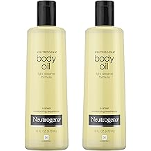 Neutrogena Body Oil Light Sesame Formula, Twin Pack of 16 fl oz, Radiant Glow Moisturizer for Dry Skin, Bath &amp; Shower Oil For Smooth and Hydrated Skin