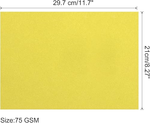 Miniatura 2 de MECCANIXITY 50 hojas de papel de copia de color de 8 12 pulgadas, papel de impresora de 22 libras2.82 ozm amarillo limón para impresión de oficina,
