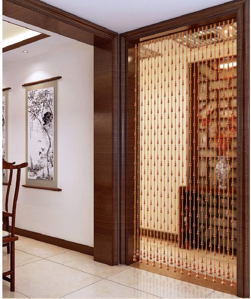 新品】昭和レトロ 玉すだれ 玉のれん 珠のれん 木製ビーズ ビーズ