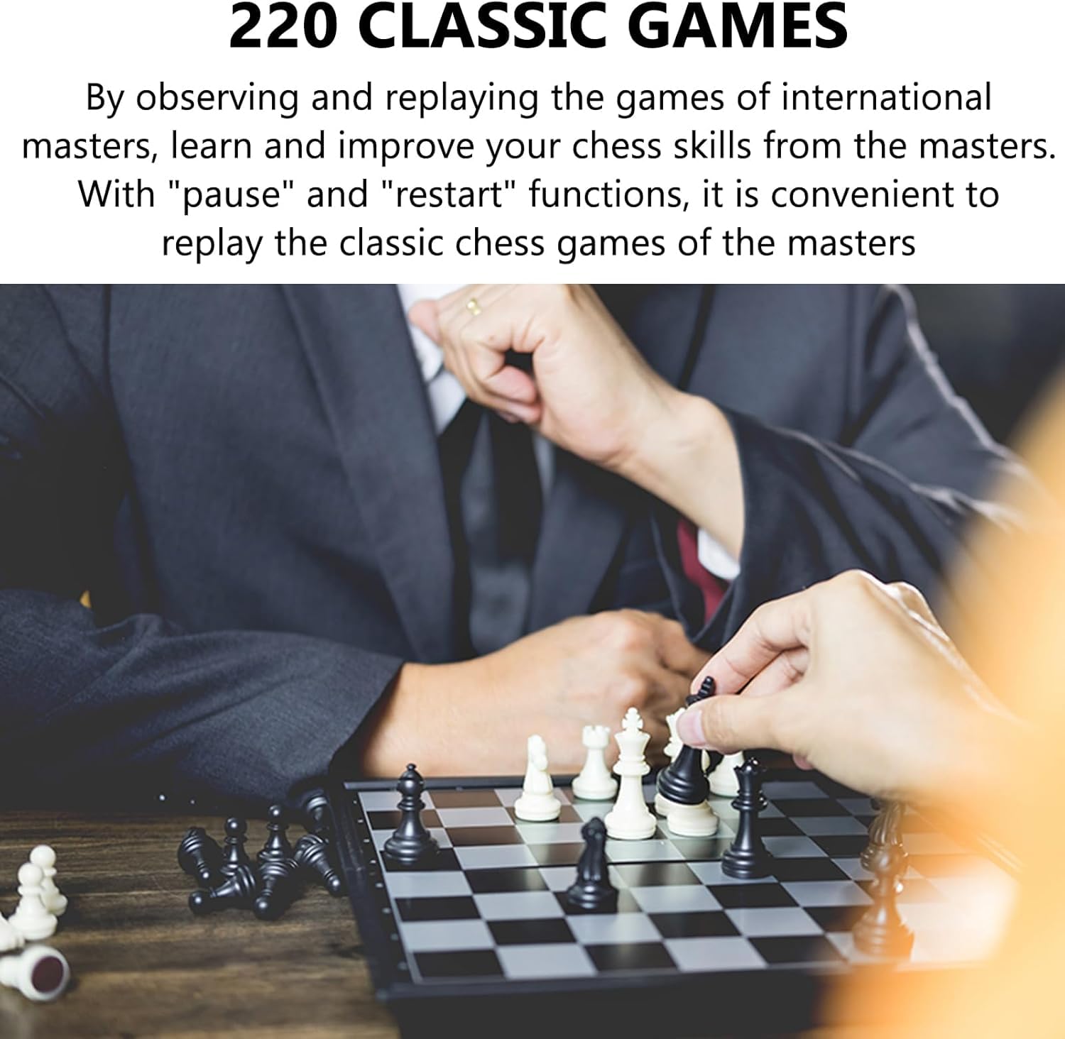 Échiquier électronique Portable, échiquier Informatisé, Avec Stylet, Réglages Horizontaux à Plusieurs Niveaux, Pliable Pour Un Rangement Pratique, Pour Les Amateurs D'échecs Et Toute La Famille