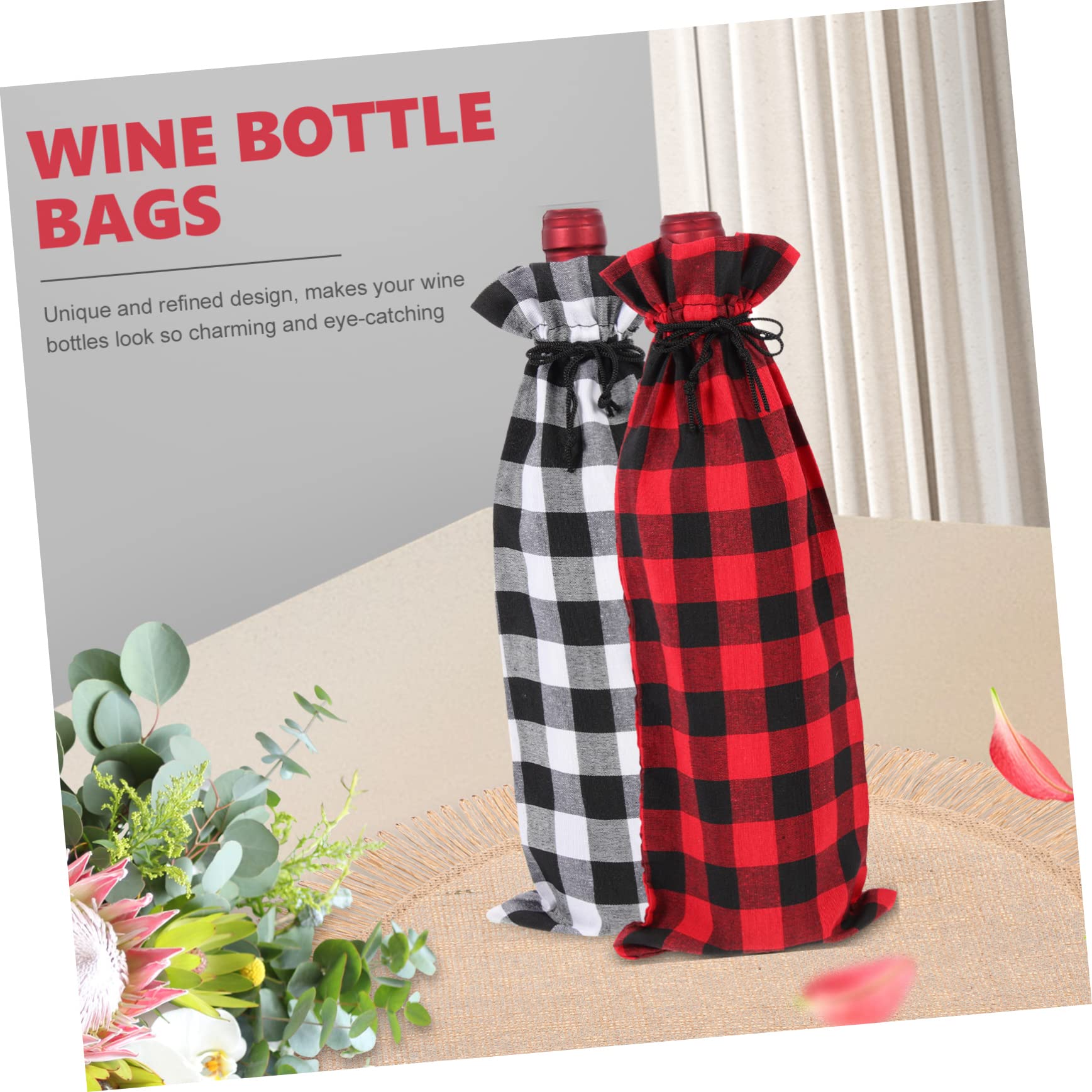 TOPBATHY STK Weinverpackungsbeutel Flaschentasche Beutel Für Weinflaschen Tasche Für Weinflaschen Weihnachtsgeschenktüten Weinbeutel Für Partys Weihnachtstasche Bettwäsche Aus Baumwolle
