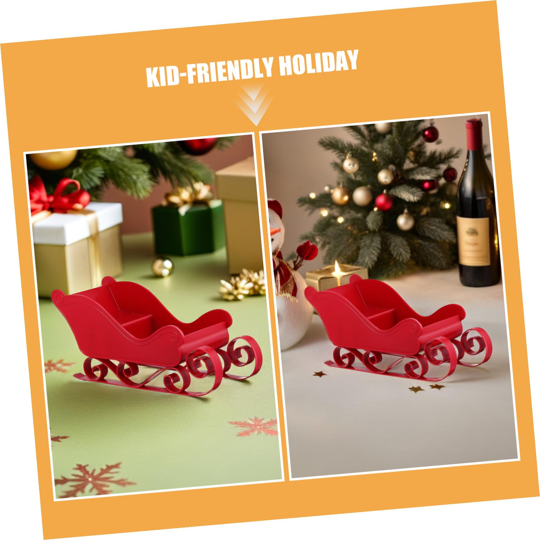 PRETYZOOM 4stücke Teilige Mini-schlitten-tischdekoration Weihnachtsschlitten-ornament Festliche Schlittendeko Schlittenfigur Snackschale Weihnachtsbaumschmuck Zum Aufhängen Vintage-weihnacht