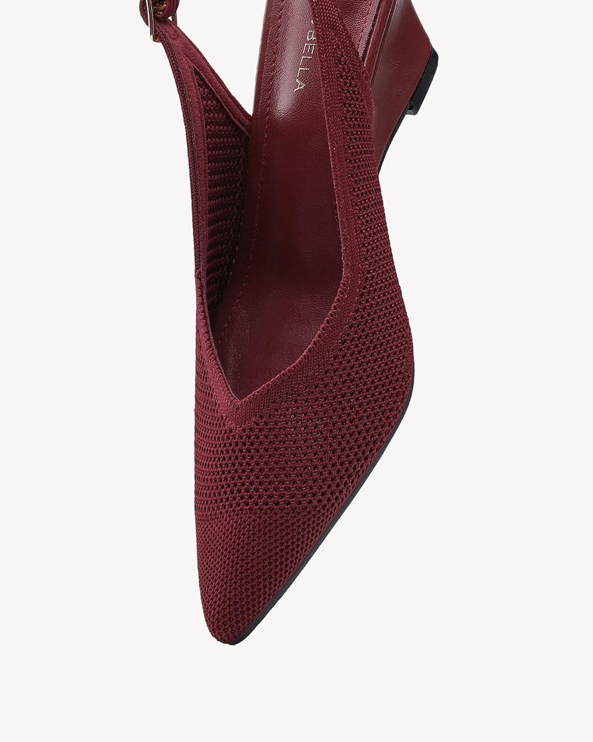 NEWBELLA Women's Wedge Heels - Minimalist Faux Leather Pumps with Back Straps, Comfortable Dress Shoes for Work & Everyday Wear - Image 2