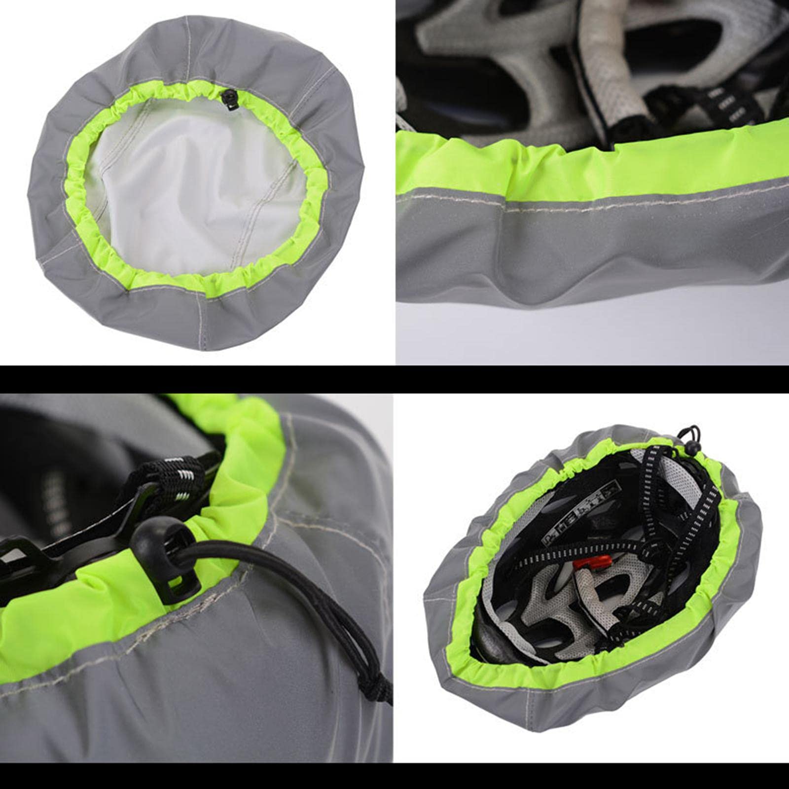 RNXRZANK 3X Bike Helmet Cover Waterproof Fully Reflective Universal Rainproof