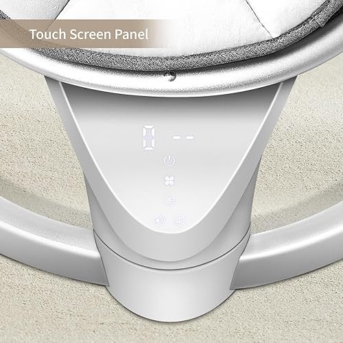 Miniatura 4 de Columpios de bebé para bebés, columpio eléctrico para bebés con 5 velocidades, 10 canciones de cuna, columpio portátil para recién nacidos, niños y