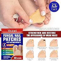 Vista 4 de Parches de uñas fúngicas para uñas de los pies, (32 piezas) tratamiento de hongos en las uñas de los pies, extra fuerte para cuidado de uñas durante
