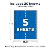 Avery Binder Spine Inserts, For 2 Inch Ring Binders Containing 2.8" Spine Width, 20 Cardstock Inserts (89107) – view 4