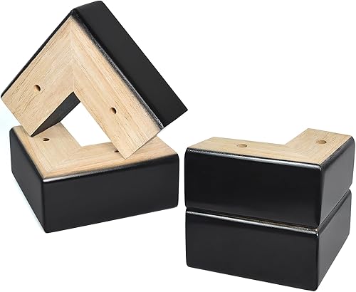 AORYVIC Patas de madera maciza para muebles, elevadores de cama en forma de L, patas de muebles para sofá, sillón, cómoda, gabinete, mesa, pies de