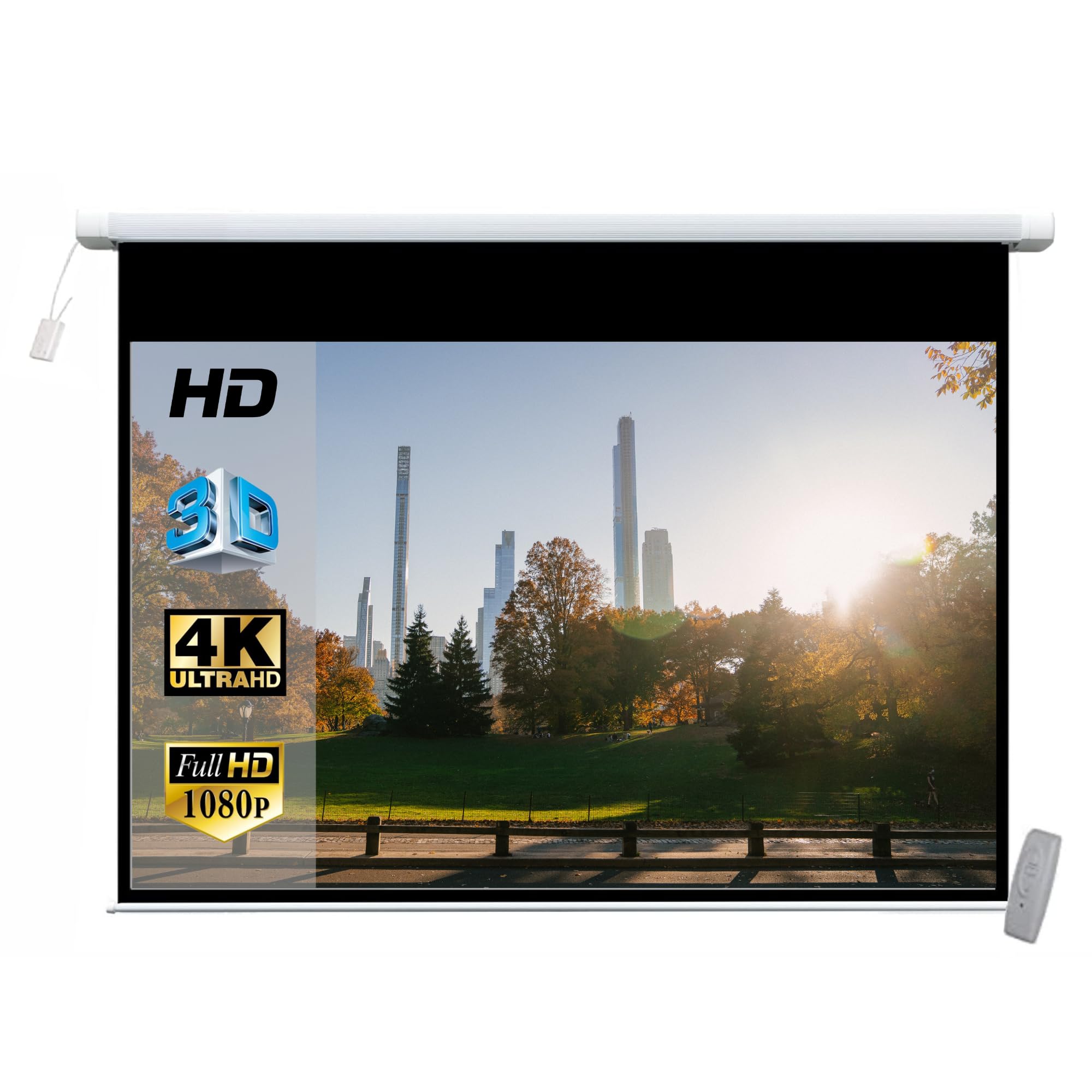 Buy NP TECH 6ft X 4ft Motorised 84inch Projector Screen/Home Theatre