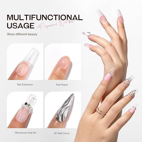 Miniatura 4 de Morovan Gel constructor para uñas gel duro de larga duración para uñas Constructor de extensiones de uñas duras transparentes fortalecen la