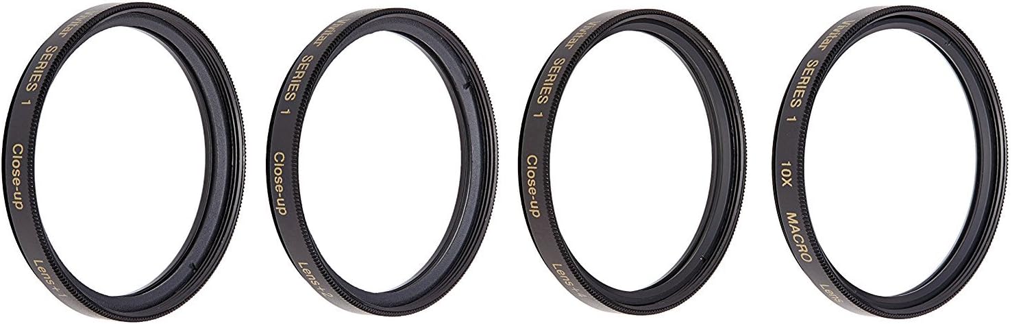 Vivitar +1 +2 +4 +10 Close-Up Macro Filter Set with Pouch (58mm)