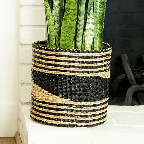 Miniatura 2 de Cesta de estante pequeña de hierba marina de 12 pulgadas