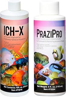 lCH X 16 fl oz, PraziPro 4 fl oz for Freshwater, Including Microfiber Cleaning Cloth