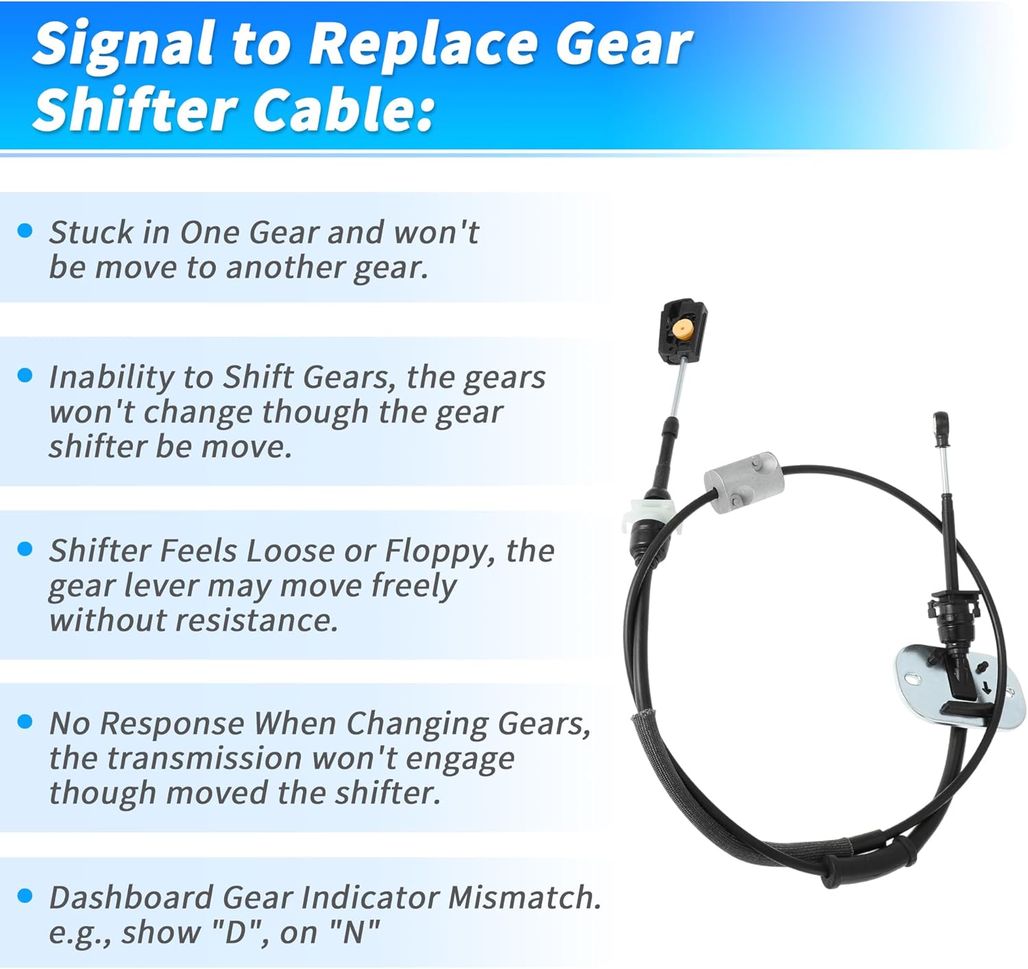 No.8S4Z7E395AG Automatic Transmission Gear Shift Cable for Ford Transit Connect 2010-2013 for Ford Focus 2008-2011 4F27E 2.0L A/T Auto Trans Range Control Lever Cable Assembly