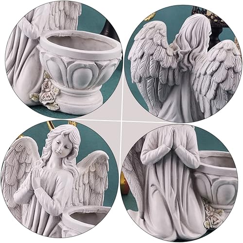 Miniatura 8 de LIFKOME Decoración de maceta de ángel de resina, adorno de jardín elegante para oficina en casa, artesanía premium, diseño elegante para amigos y
