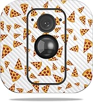 Vista 42 de MightySkins - Skin de fibra de carbono para cámara Blink XT para exteriores, chips dorados, acabado de fibra de carbono texturizado, protector