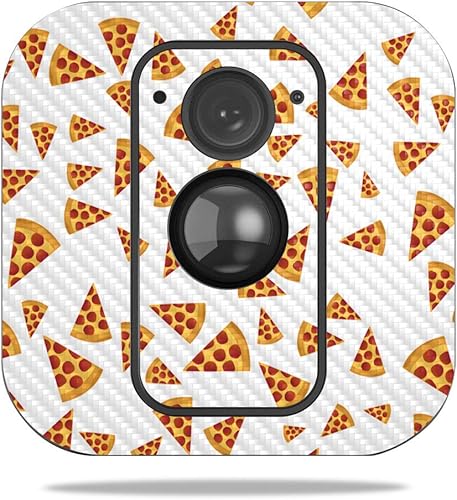 Miniatura 42 de MightySkins - Skin de fibra de carbono para cámara Blink XT para exteriores, chips dorados, acabado de fibra de carbono texturizado, protector