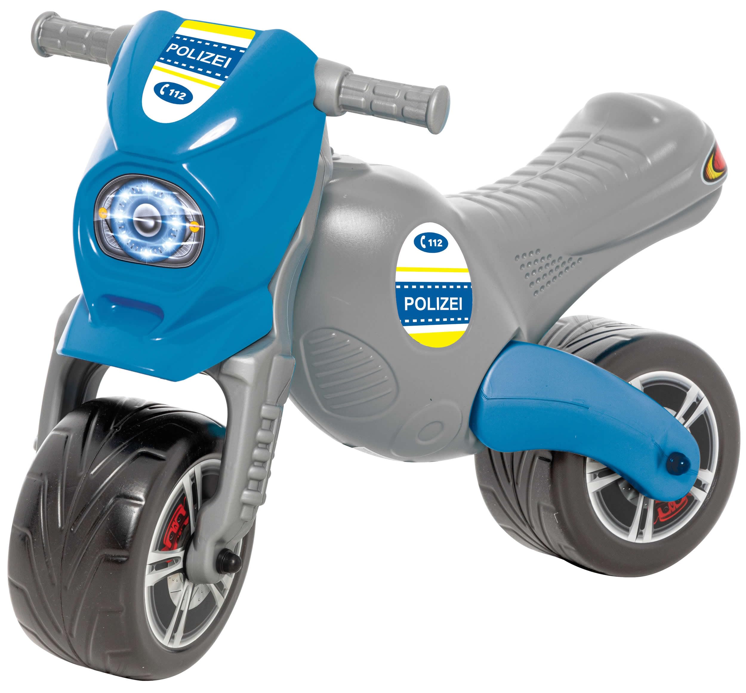 Rutscher Motorrad Fahrzeug Cross 8 Polizei Kinder Laufrad Lauflernrad
