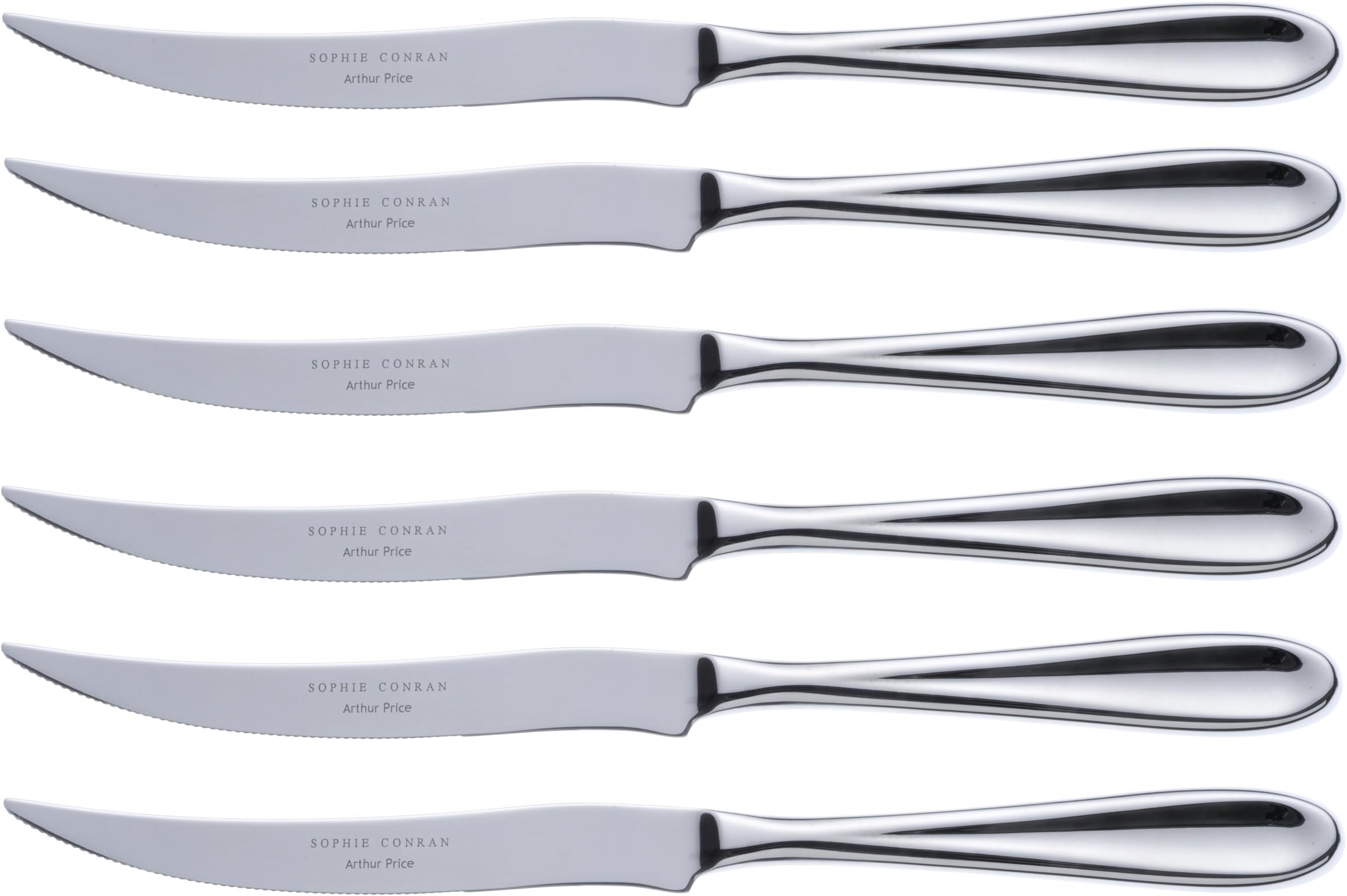 Sophie Conran by Arthur Price Rivelin ZSCR0841 Boxed Steak Knives (Set of 6), Silver