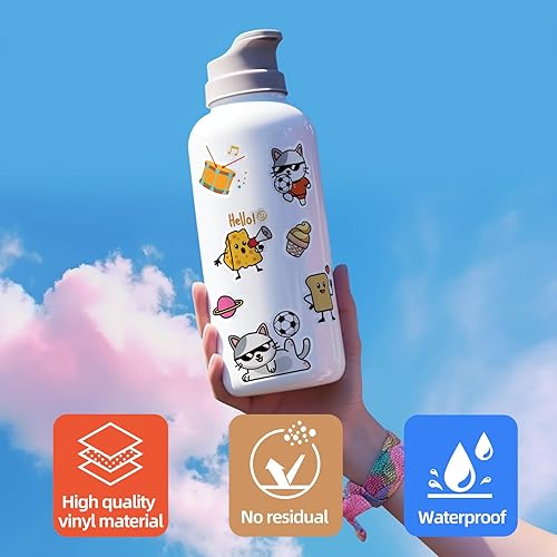 Miniatura 8 de 98 calcomanías para botellas de agua para niños, calcomanías para botellas de agua, calcomanías impermeables de vinilo, calcomanías para laptop,