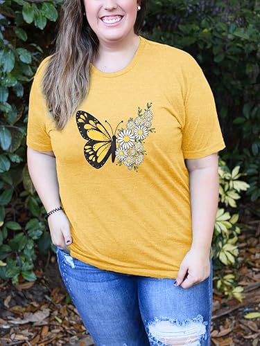 Miniatura 3 de HDLTE Camisetas de talla grande para mujer, camisetas gráficas casuales de manga corta