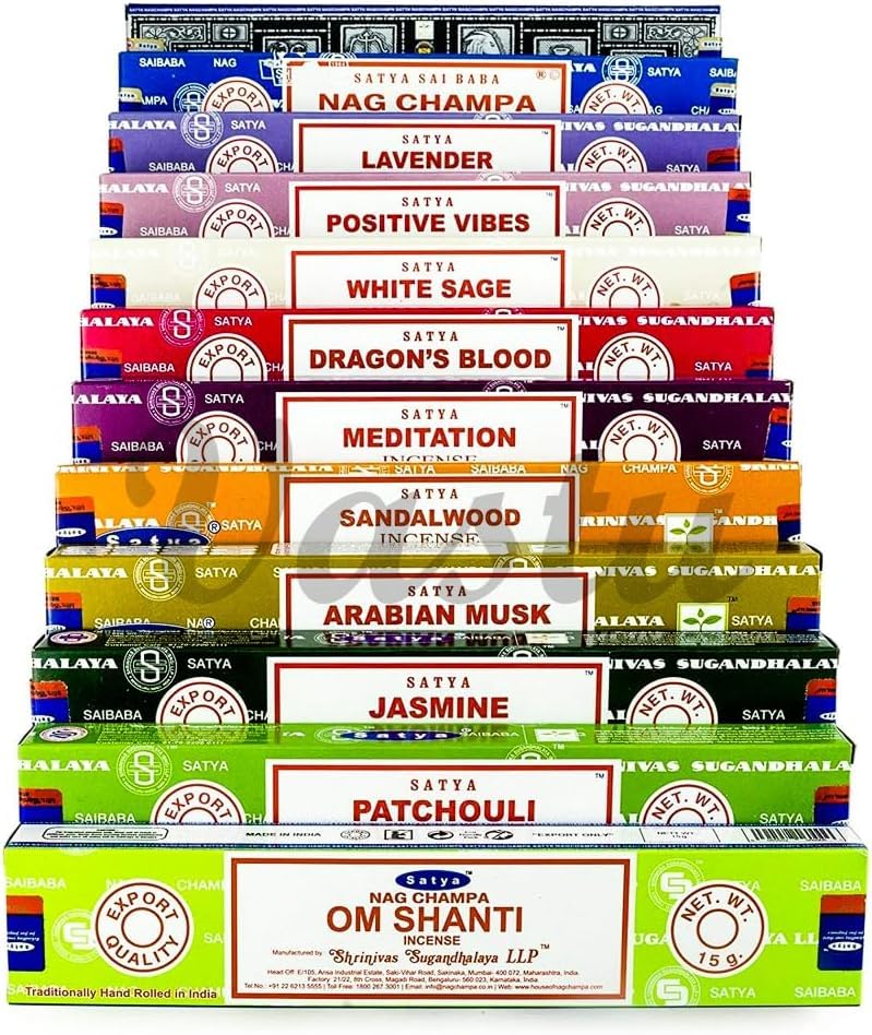 VastuVastu Satya Incense Sticks - Hand-Rolled World Famous Masala Incense - Natural Blend of Over 40 Scents - Bestselling Incense Brand Worldwide (Nirvana)