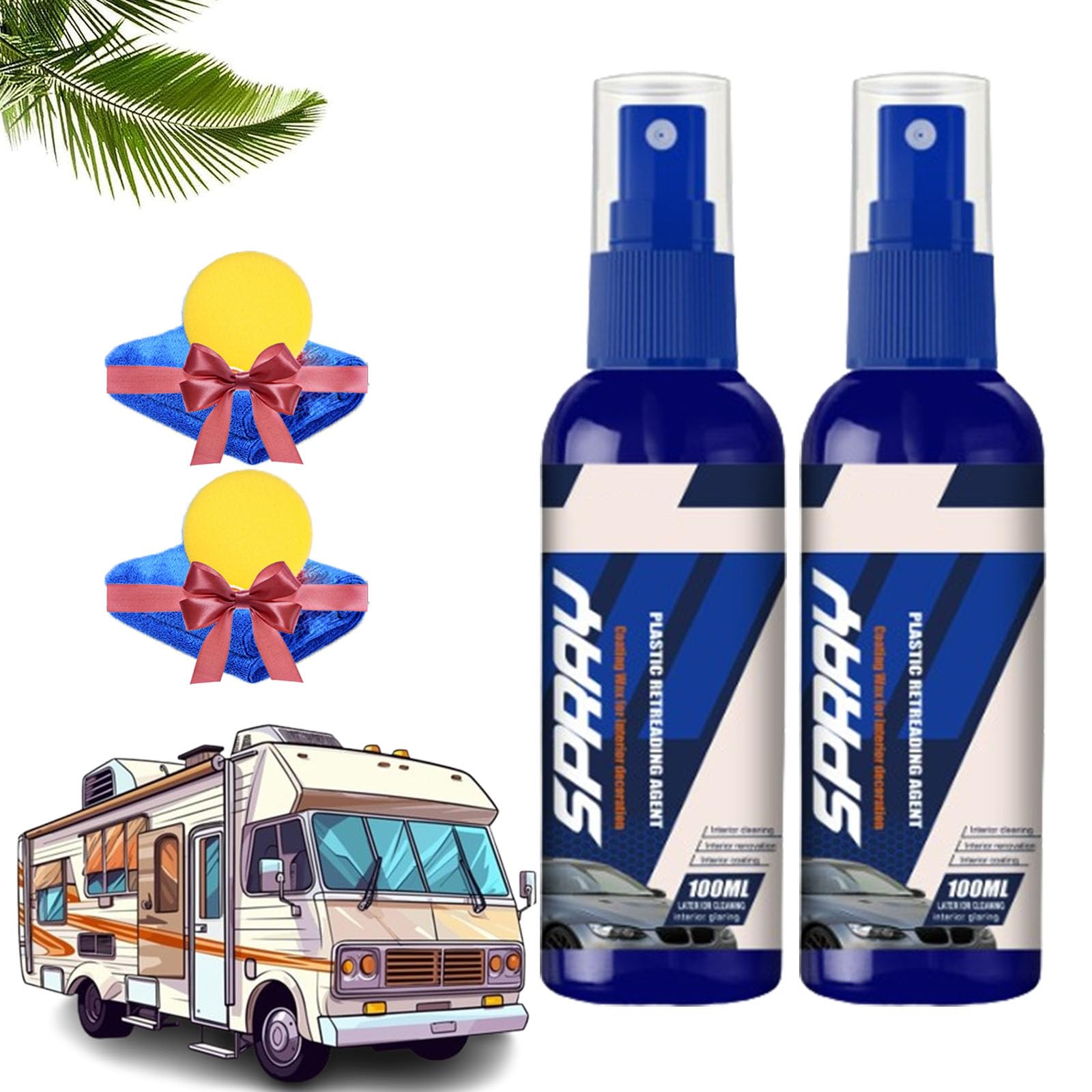 Gugliet Decal Restore Agent, Decal Restore Agent for RVs, Decal Restorer and Protectant, Plastic Parts Refurbish Agent, Car Plastic Restorer, Prevents