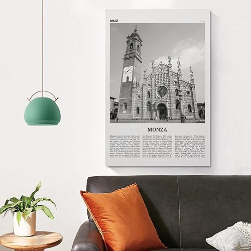 Miniatura 4 de Monza Print Black And White, Monza Wall Art, Monza Poster, Monza Photo, Monza Wall Décor, Monza Map, Poster Decorative Painting Canvas Wall Art