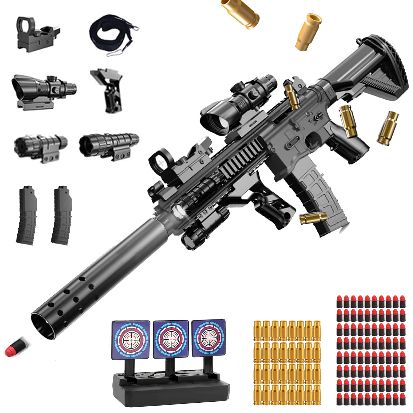 Spielzeug Pistole,Schaumstoff-Blaster,Spielzeugpistole,Blaster Toy Gun,Sicherheitstraining oder Spiel,Soft Foam Bullet Toy,Schaumstoff Soft Bullet Gun,Soft Foam Bullet Blaster Toy,für 14+