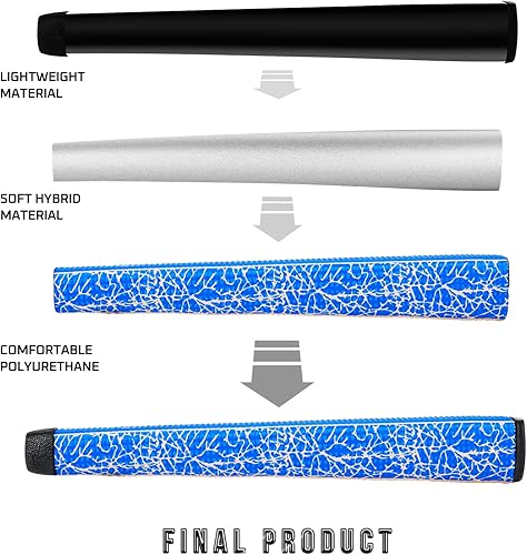 Miniatura 2 de Agarre de golf ultraligero  Agarre de putter en forma de pistola, agarre antideslizante en forma de pistola, empuñaduras de golf ligeras y cómodas,