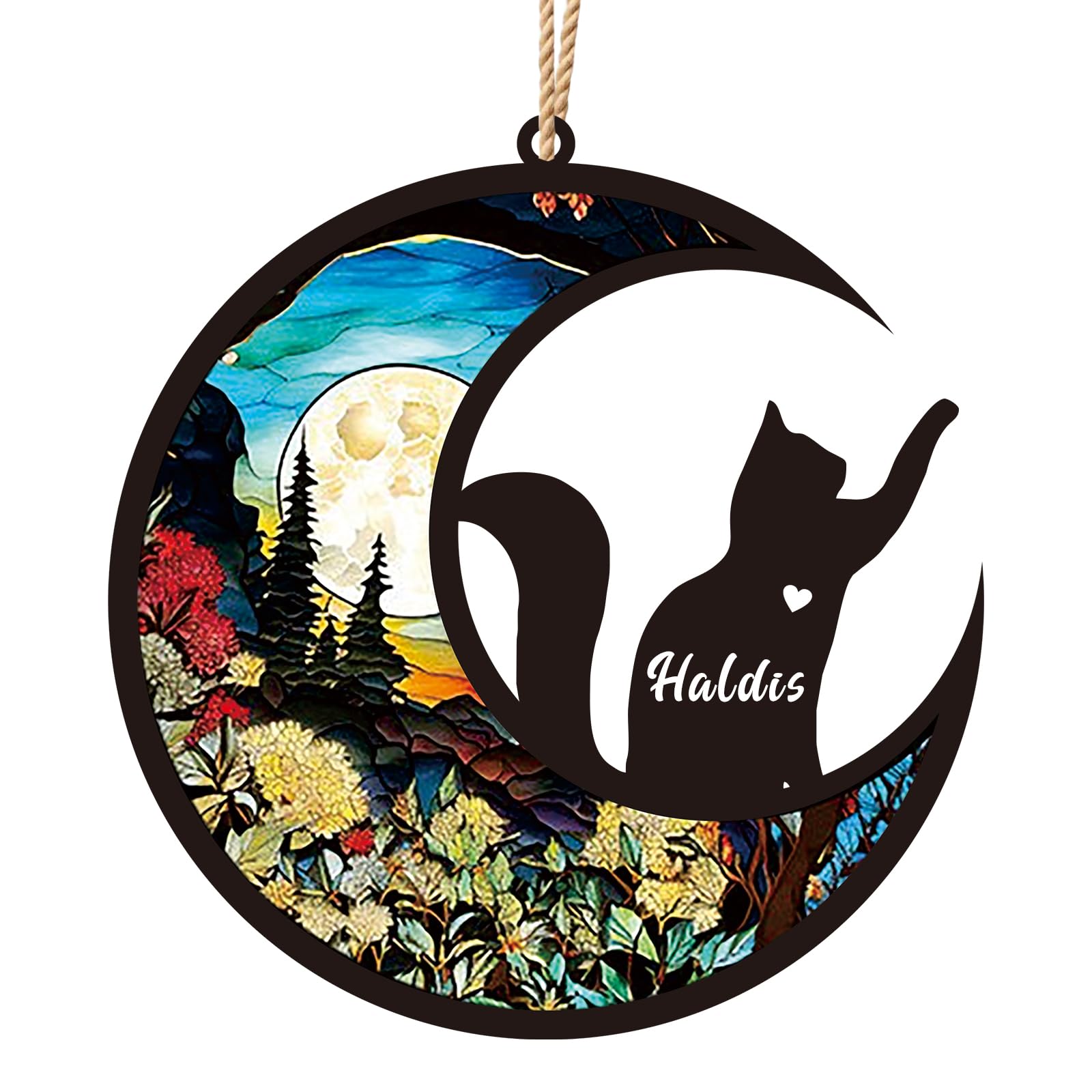 Personalized Cat Memorial Gifts, Personalized Window Decor with Cat's Name, Customized Gifts for Cat Lovers, Pet Remembrance Gift, Sympathy Gift for Loss of a Pet, Loss of Cat Sympathy Gift