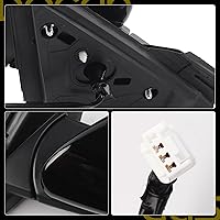 Vista 6 de Dasbecan Espejo de puerta lateral izquierdo del conductor Compatible con Honda Civic 2016-2021, vidrio de potencia sin calefacción, plegable manual