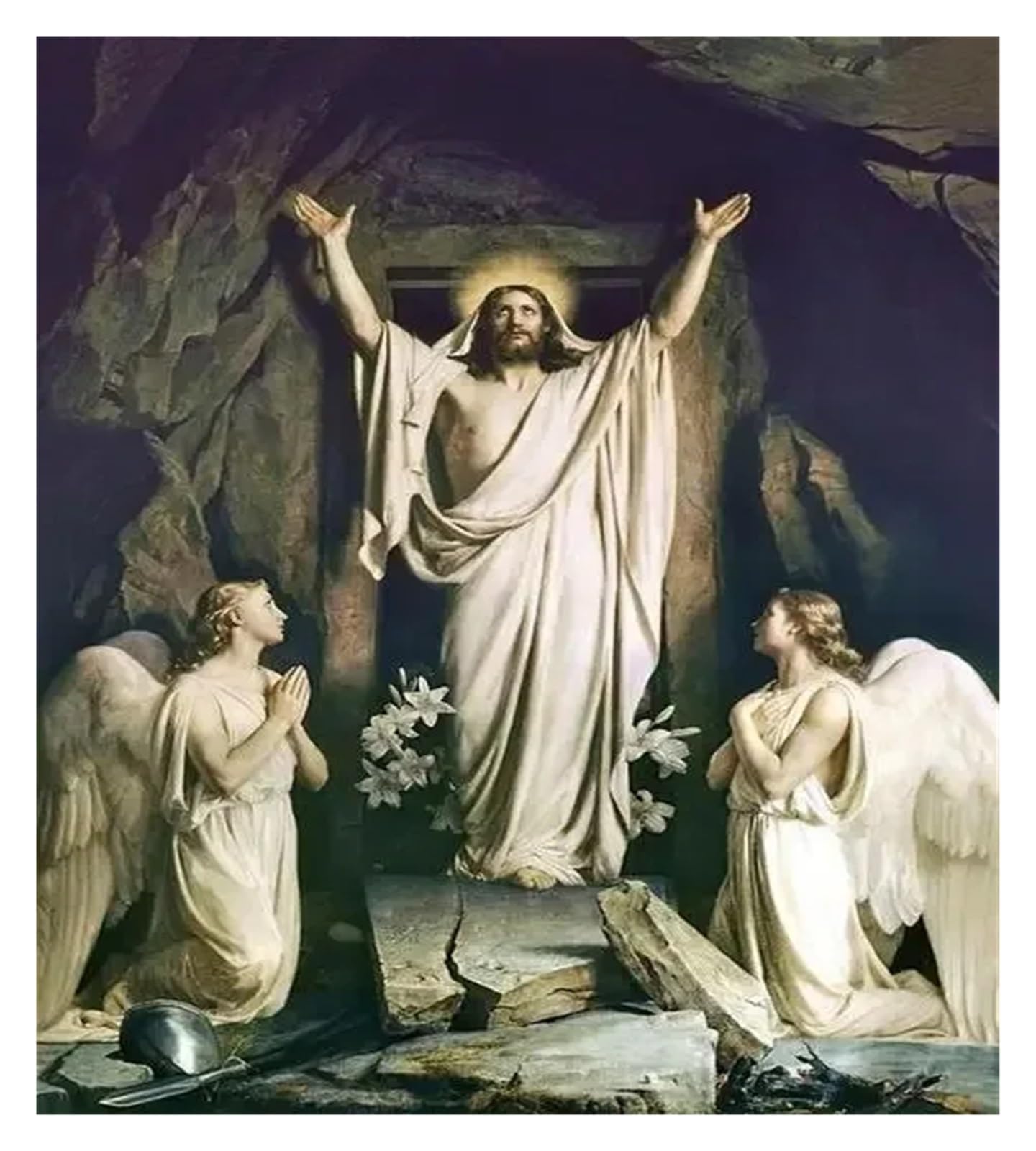 Toile de peinture de Jésus chrétien pour nourrir la foi et la sérénité au quotidien