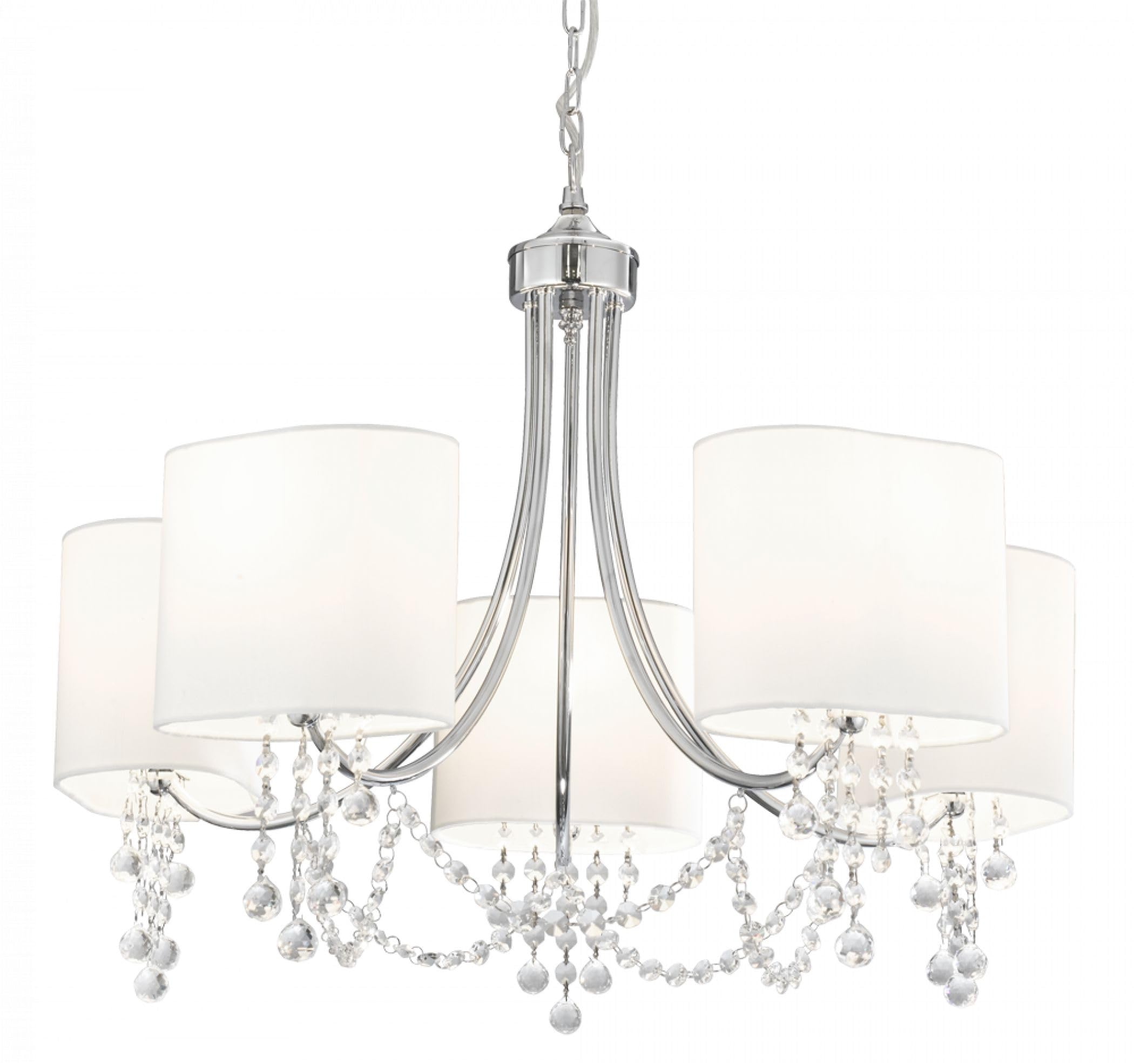 Ceiling Light Silver Nina 5 Chrome Searchlight 1055-5CC