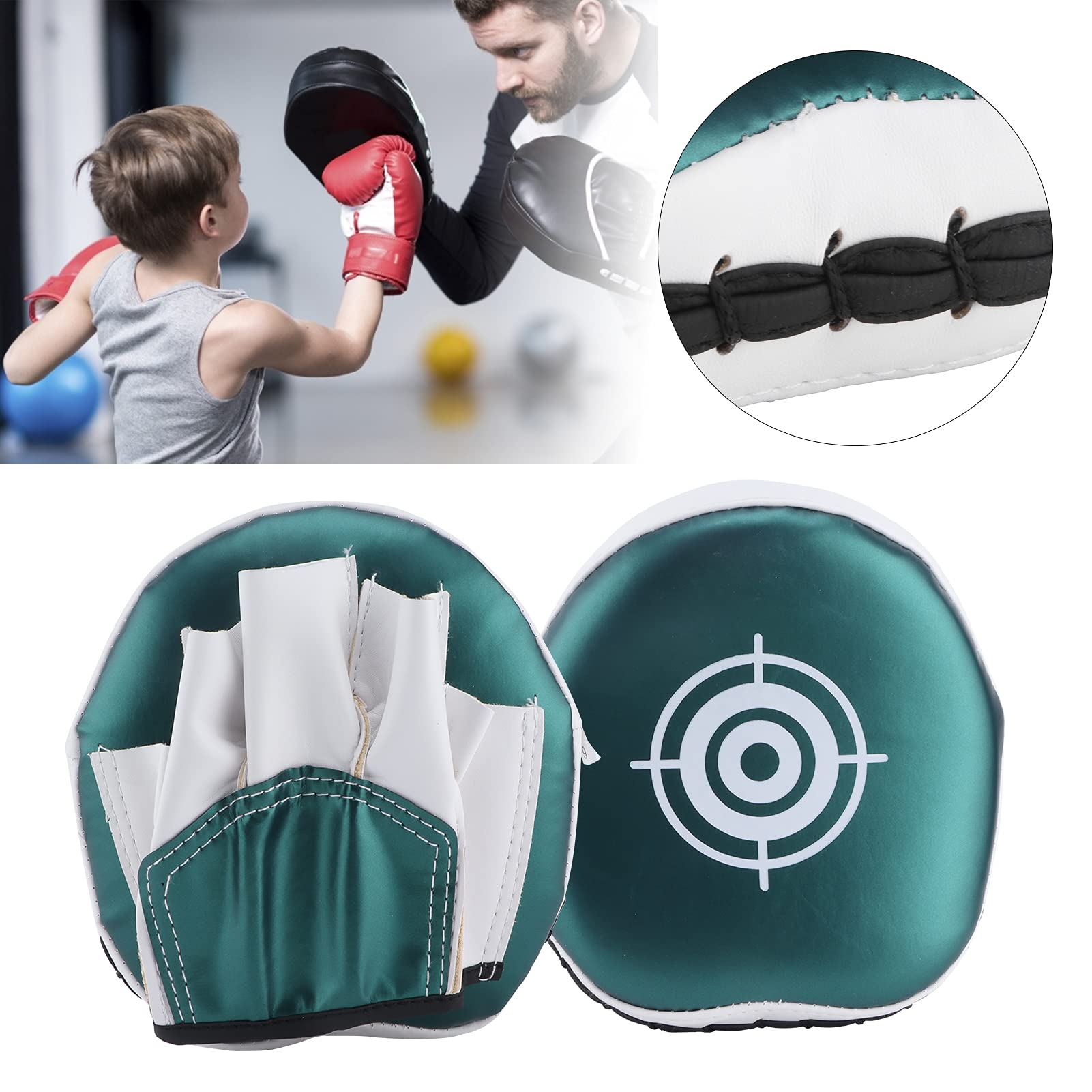 Cocoarm Handpratzen Kickboxen Boxen Pratzen für das Target Sparring Training Kinder Mini für Thaiboxen Taekwondo Karate MMA(Grün)