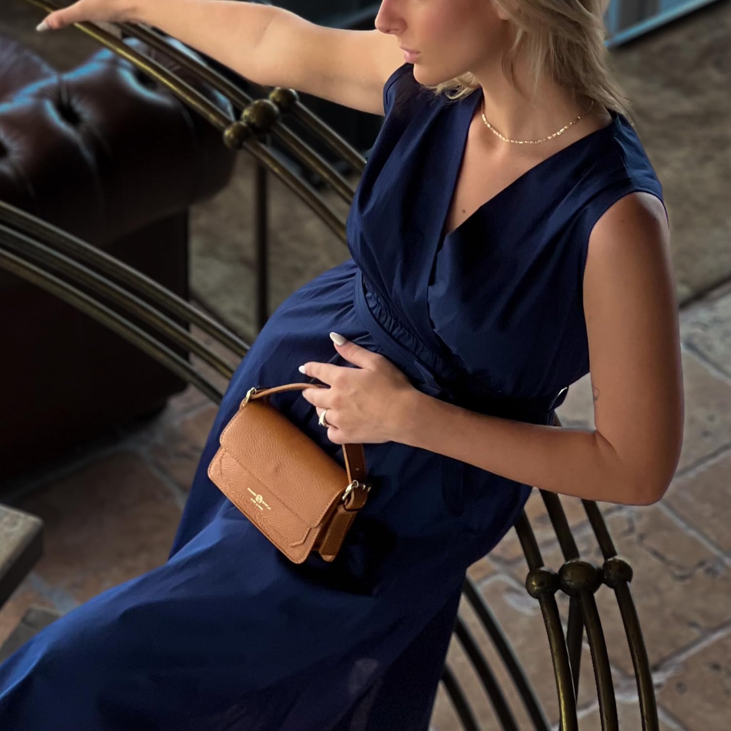 Premium Italian Leather Handmade in Florence, Italy. Small Crossbody Bag for Women with a Detachable Strap Made in Italy - Image 3