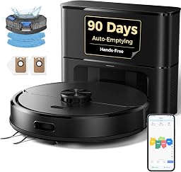 Kilgone Robot Vacuum and Mop with Self Emptying Dock, 90 Days Hands-Free | Powerful Suction, LiDAR Navigation, Multiple Modes, Compatible with Alexa, 5G/2.4G Wi-Fi Connected, Ideal for Pet Hair