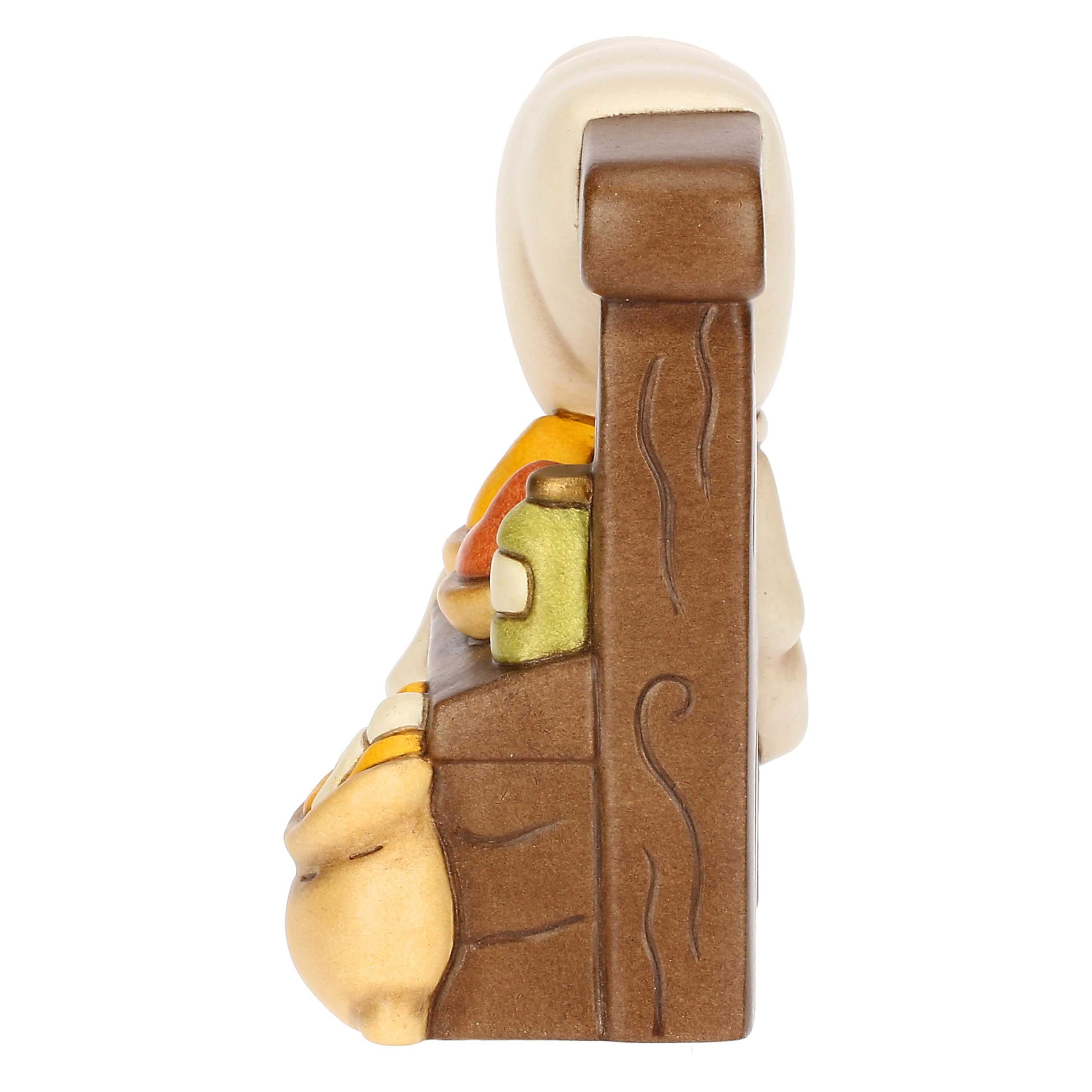 THUN, Banco delle Spezie in Ceramica di Alta Qualità, Collezione Presepe Classico, Statuine per Presepe di Natale da Collezione, 5,4 x 4,3 x 7,9 cm