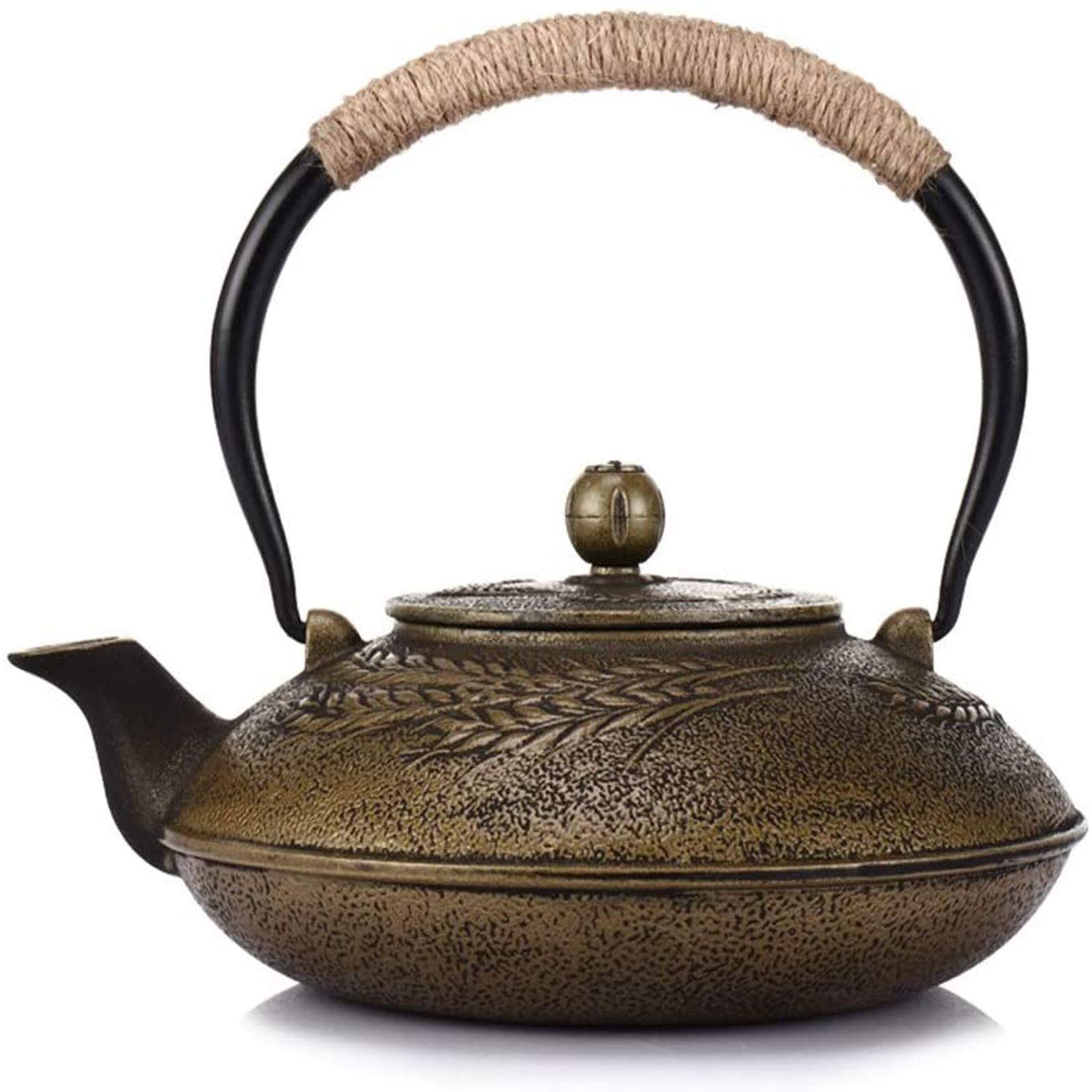 MGEMJMJ 1200ML Antique Cast Iron Teapot With Removable Stainless Steel Filter For Loose Leaf Tea, Japanese Healthy Tetsubin Tea Kettle As Gift