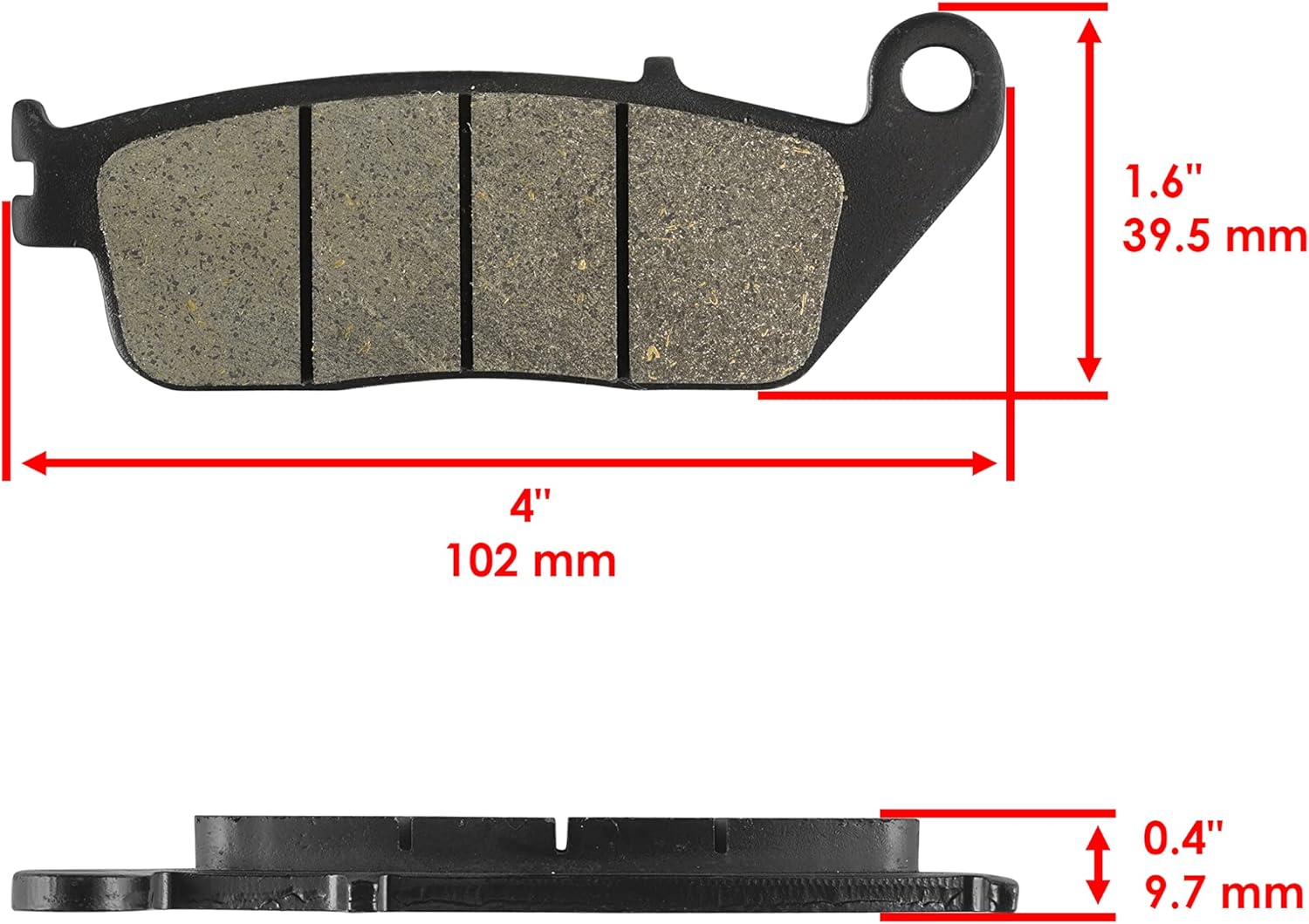 Caltric Front Rear Brake Disc Pads Compatible with Honda VTX1300C VTX1300S VTX1300R VTX1300T 2003 2004 2005 2006 2007 2008 2009