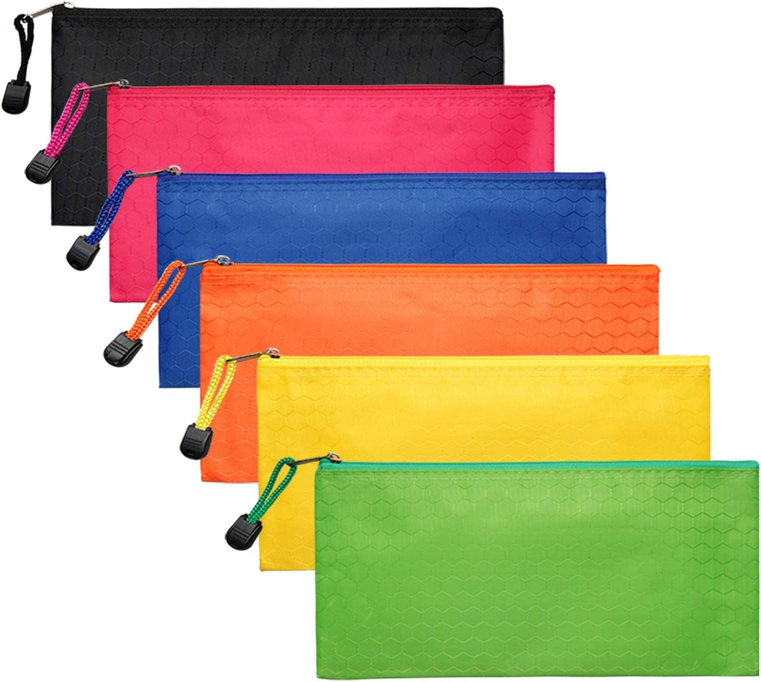 Zipper Pencil Pouches, 6Pcs Pencil Pouch Small Zipper Pencil Bags Waterproof Pencil Cases, Multipurpose Travel Bags for Office Supplies Cosmetics Travel Accessories 6 Colors