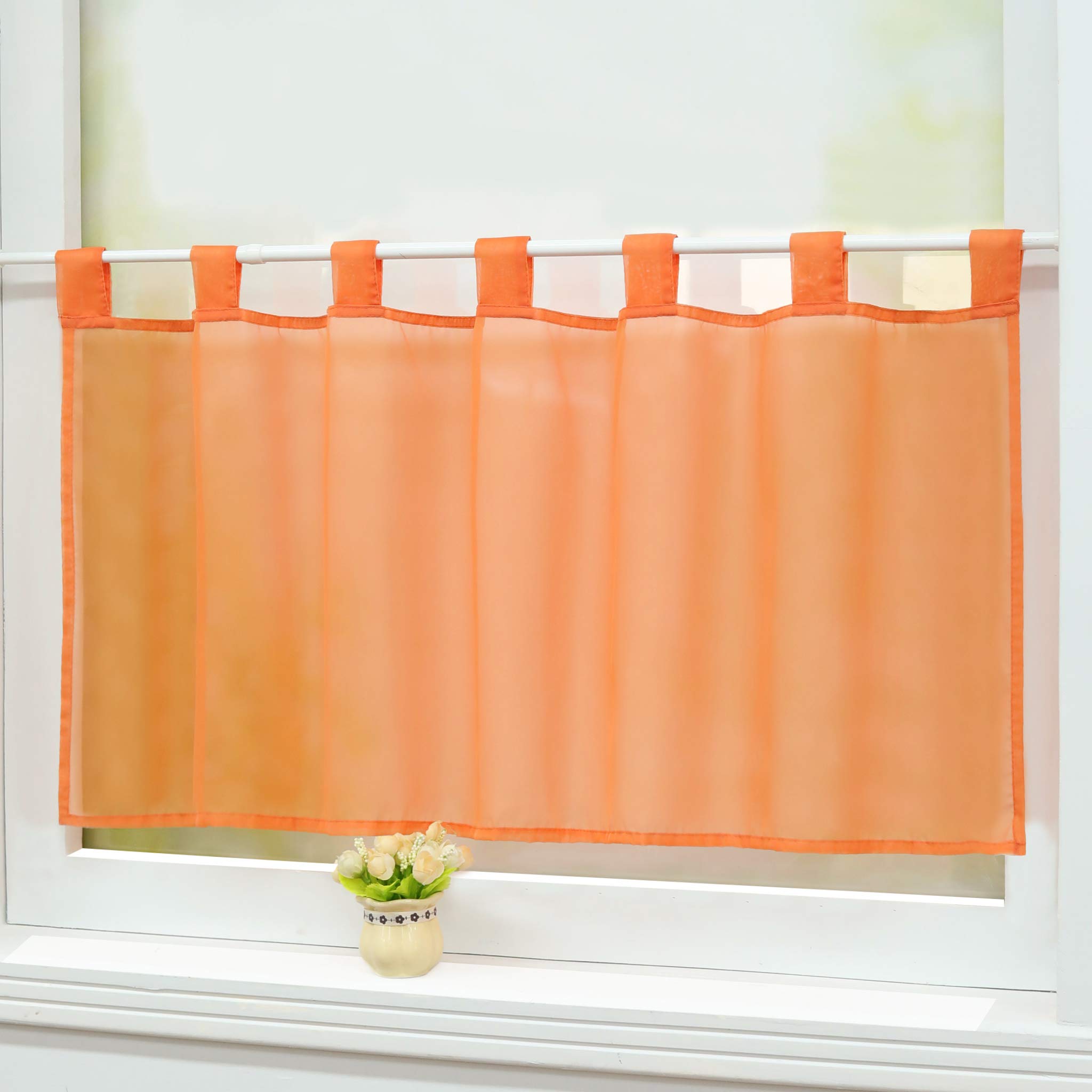 Joyswahl Visillo de gasa Eva monocolor 60 x 145 cm naranja
