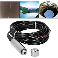 Vista 7 de Transmisor de nivel líquido YB2JF, detector de sensor de nivel de agua de cable de 0.0-32.8 ft 1232VDC 420mA para monitoreo de nivel de agua