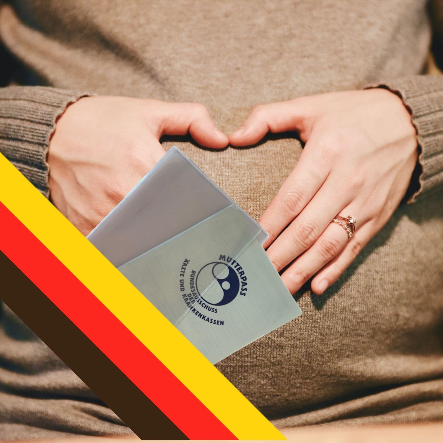 Mutterpasshülle transparent, PVC, für Deutschland (25 Stück) | Schutzhülle für den deutschen Mutterpass MKP, Weichfolie mit Extrafach, ideal für werdende Mamas